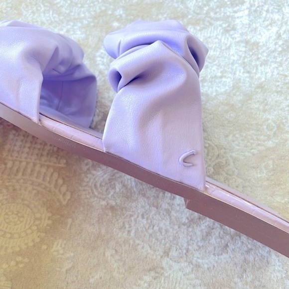 Brand New Circus by Sam Edelman Iggy Ruched Slide Sandals Ruffles Light Purple - Picture 7 of 12